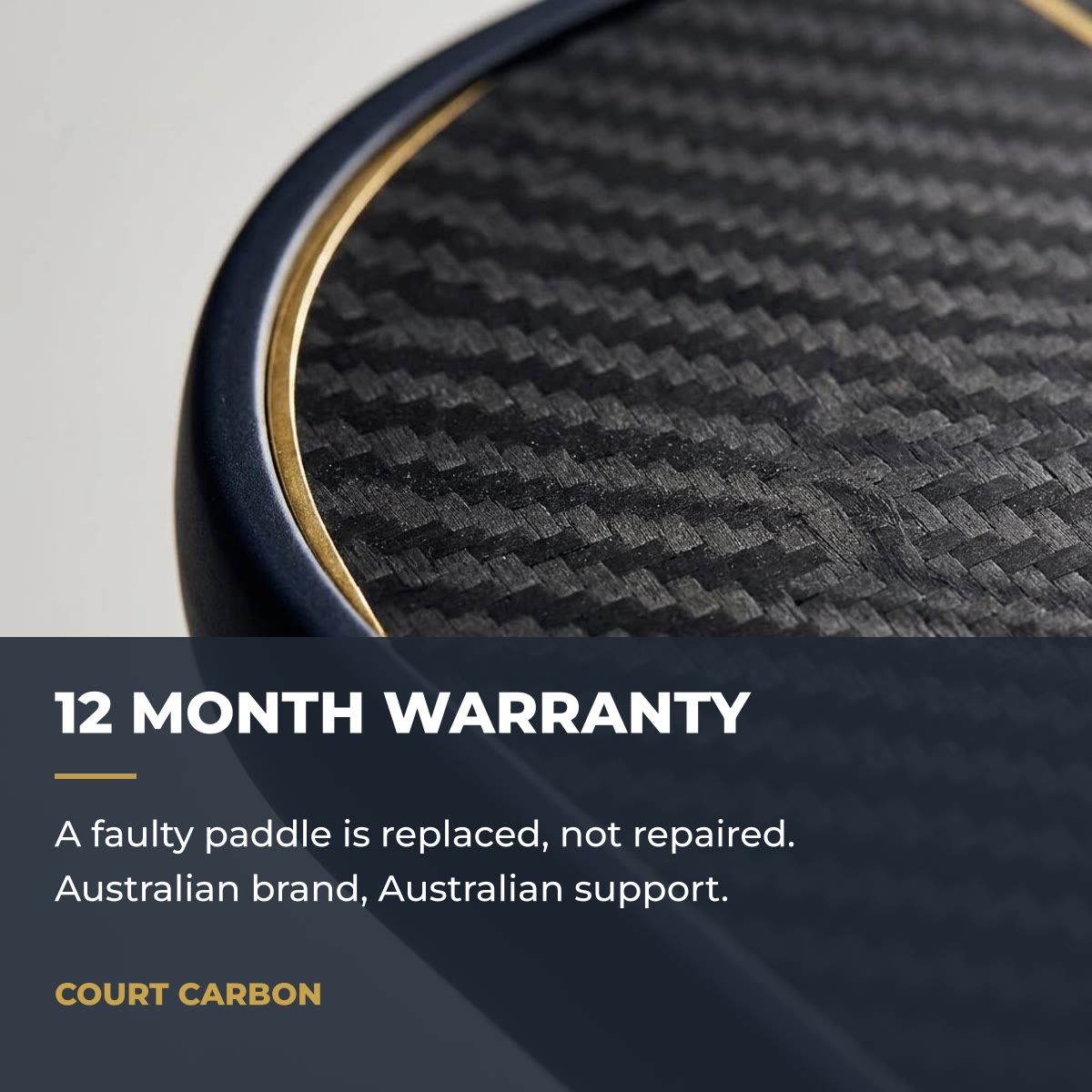 Court Carbon Paddle, warranty